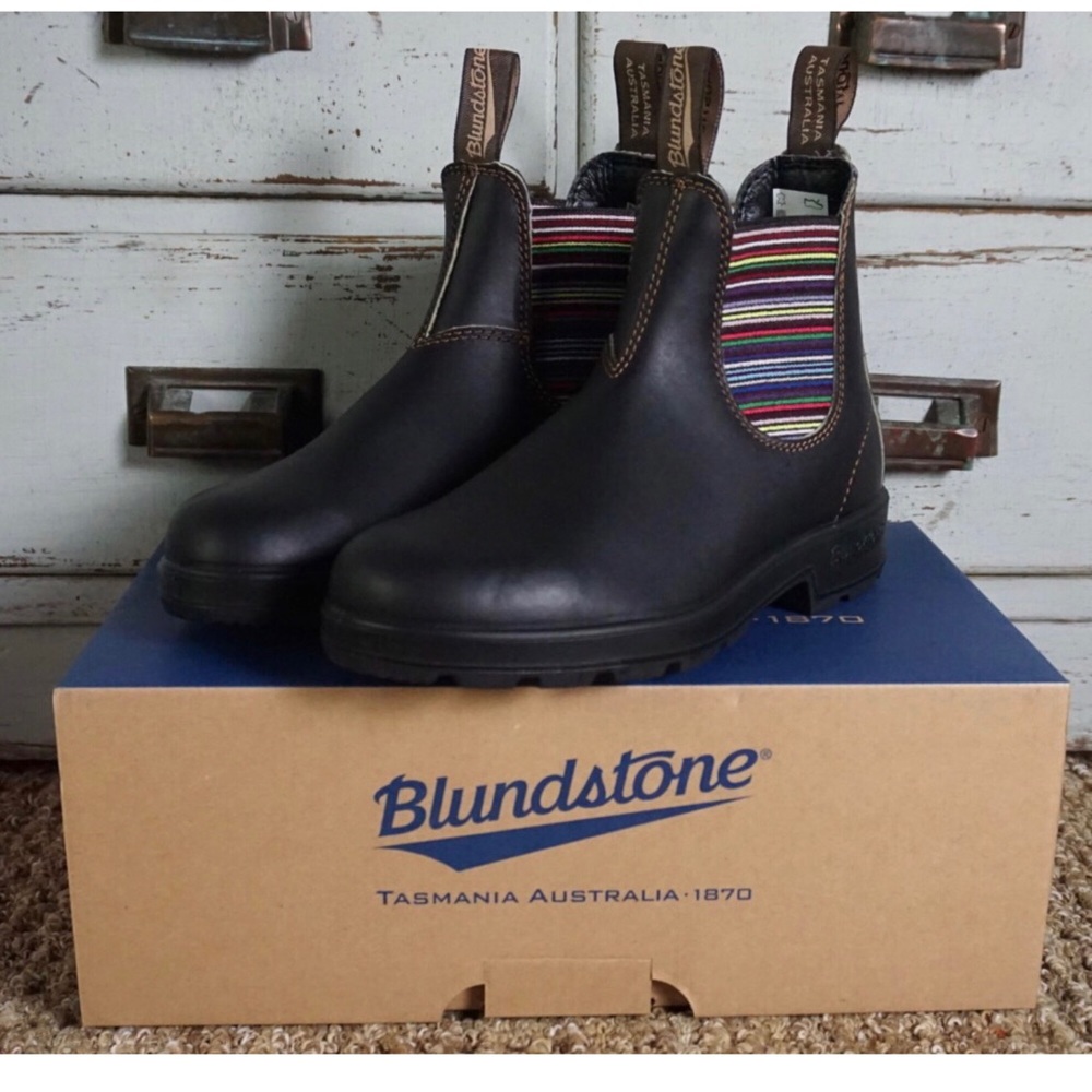 Blundstone Chelsea 500 1409 Striped Boots New 7.5